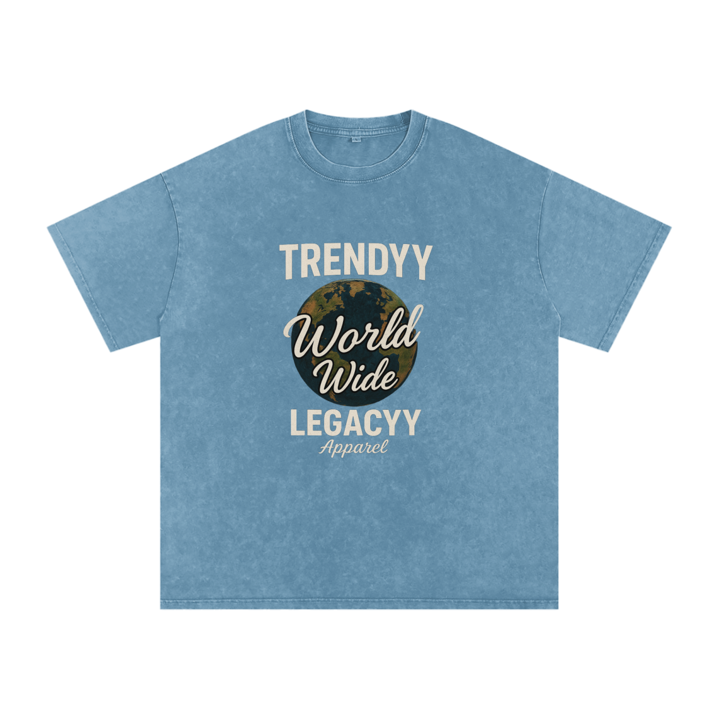 TLA “WorldWide” Snow Washed Oversized Cotton T-Shirt
