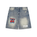 TLA 64 Faded Distressed Baggy Denim Shorts