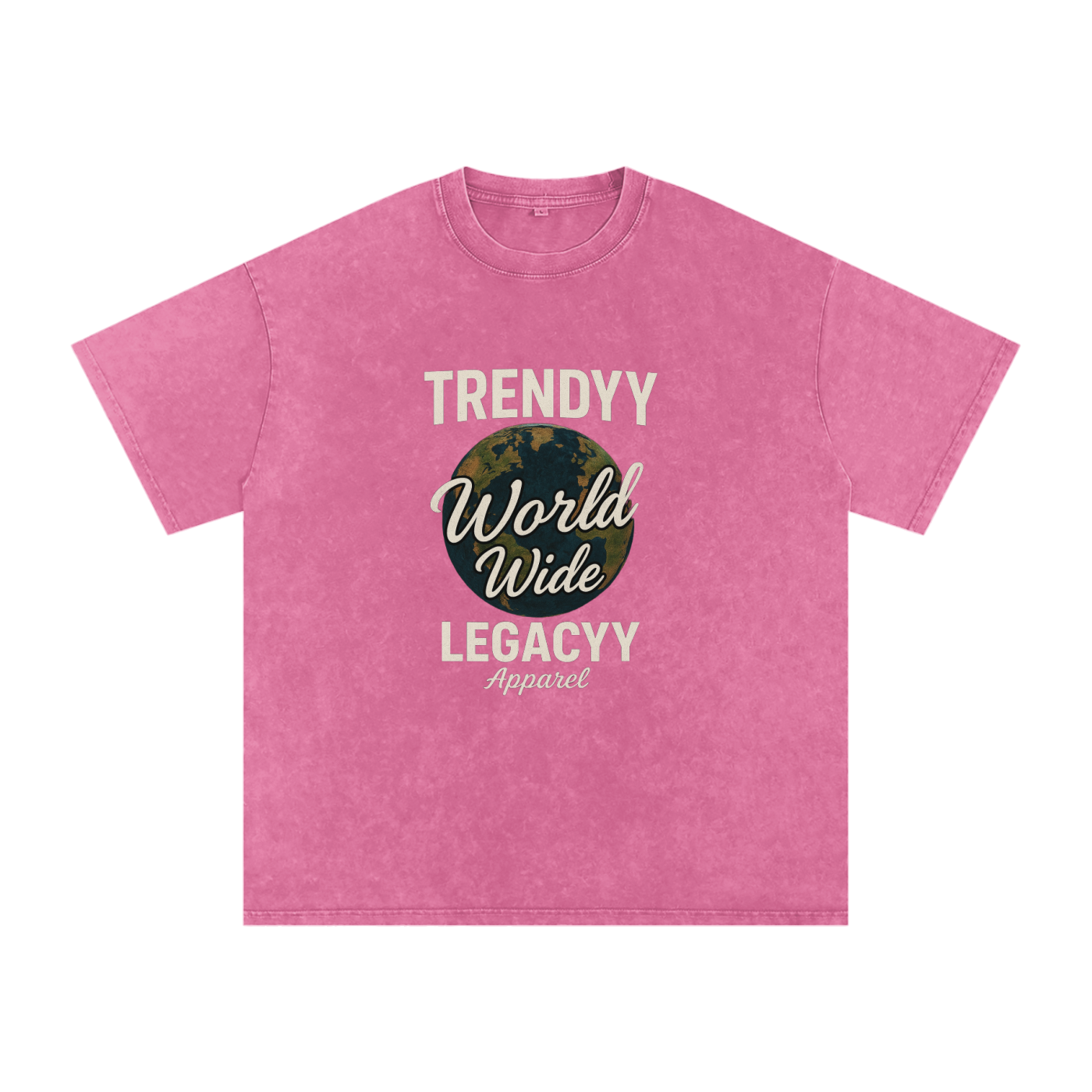 TLA “WorldWide” Snow Washed Oversized Cotton T-Shirt