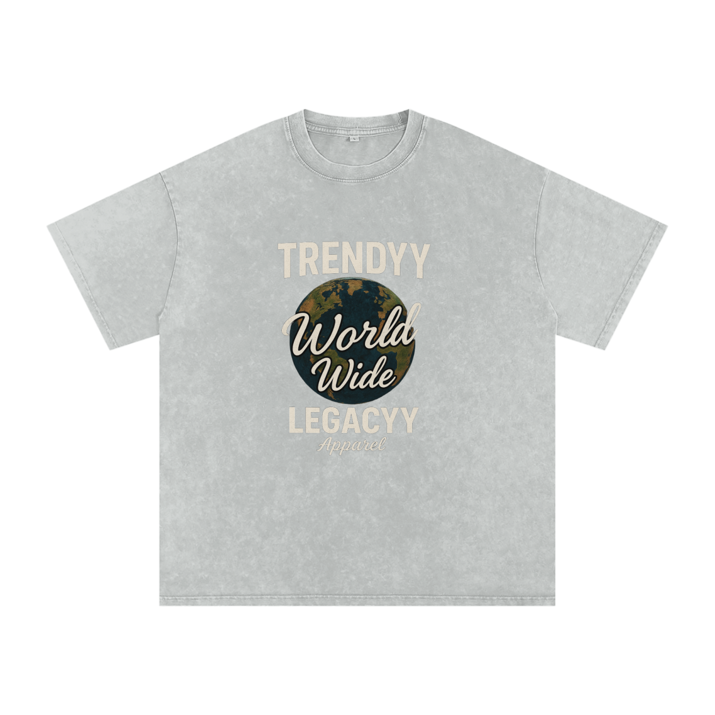 TLA “WorldWide” Snow Washed Oversized Cotton T-Shirt