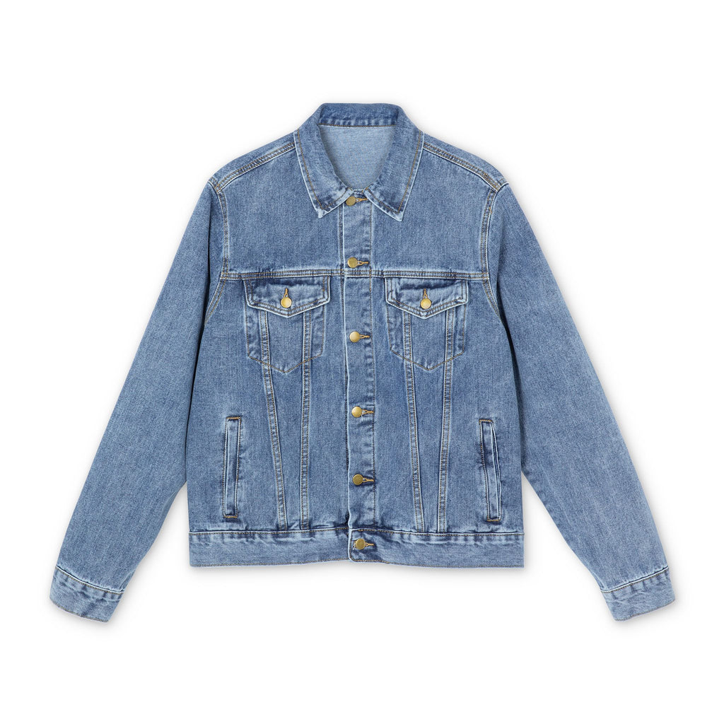 TLA Stylish Men's Denim Jacket with Trendy Global Legacy Print