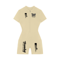 TLA Women's Quarter-Zip Short Sleeve Romper