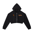 TLA “OrangeRose” Essential Cropped Zip-Up Hoodie