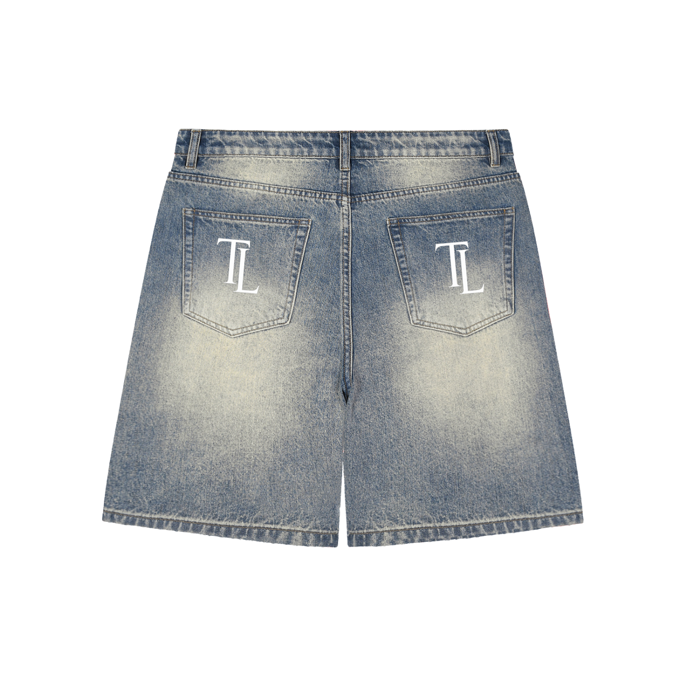 TLA 64 Faded Distressed Baggy Denim Shorts