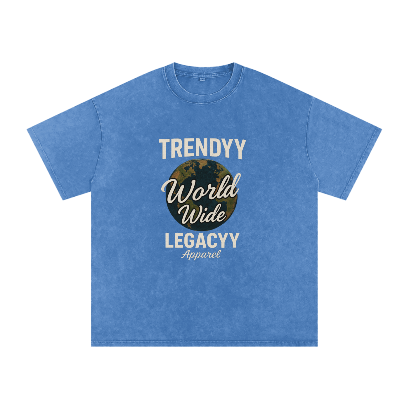 TLA “WorldWide” Snow Washed Oversized Cotton T-Shirt