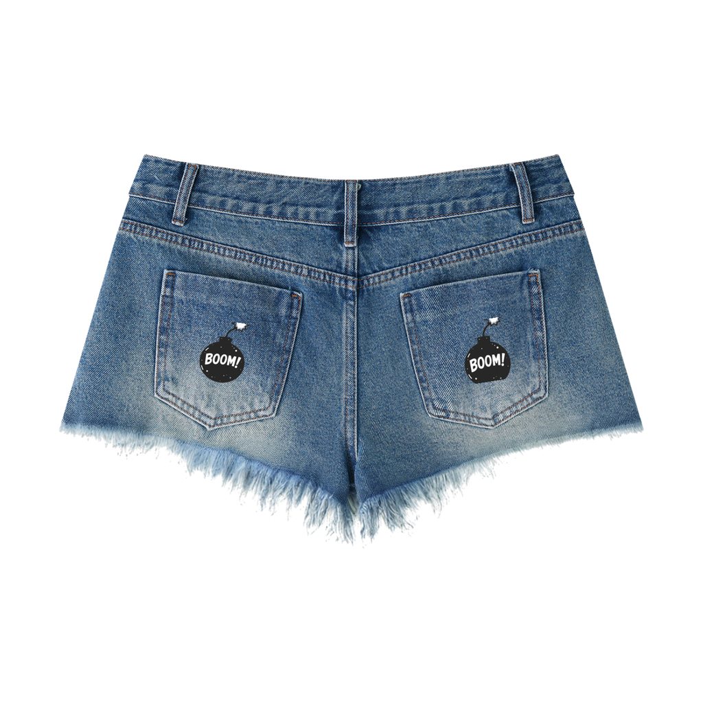 TLA Women's Vintage Wash Raw Hem Denim Shorts