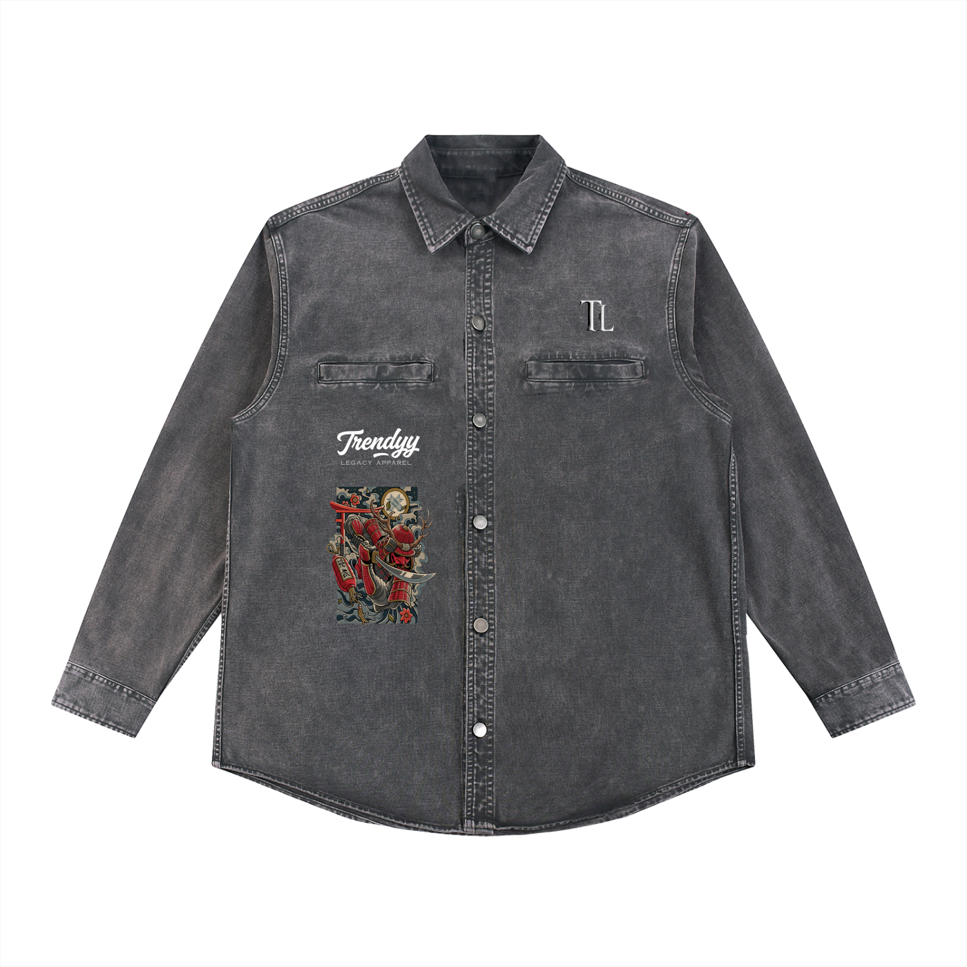 TLA “Shaolin Wings” Denim Vintage Washed Heavyweight Jacket