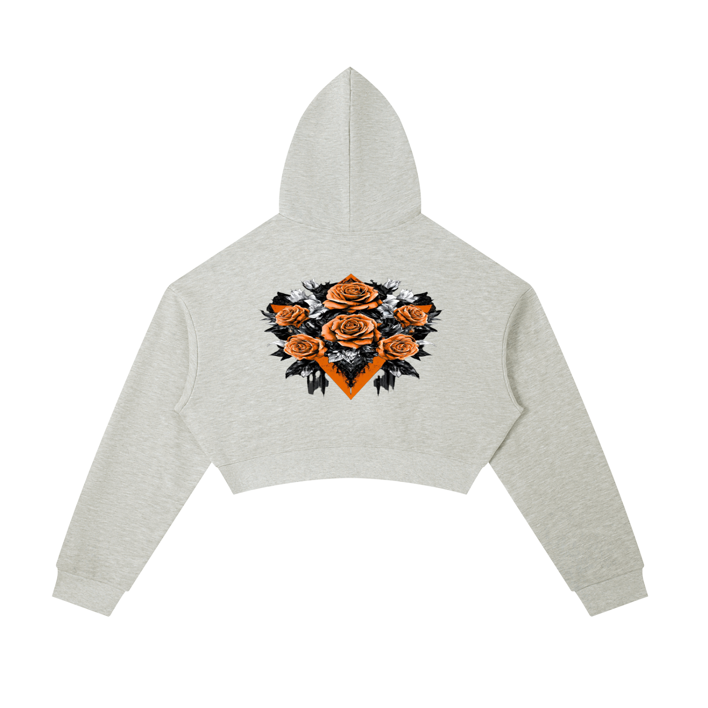 TLA “OrangeRose” Essential Cropped Zip-Up Hoodie
