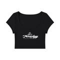 TLA Women's Slim Cap Sleeve Crop T-Shirt