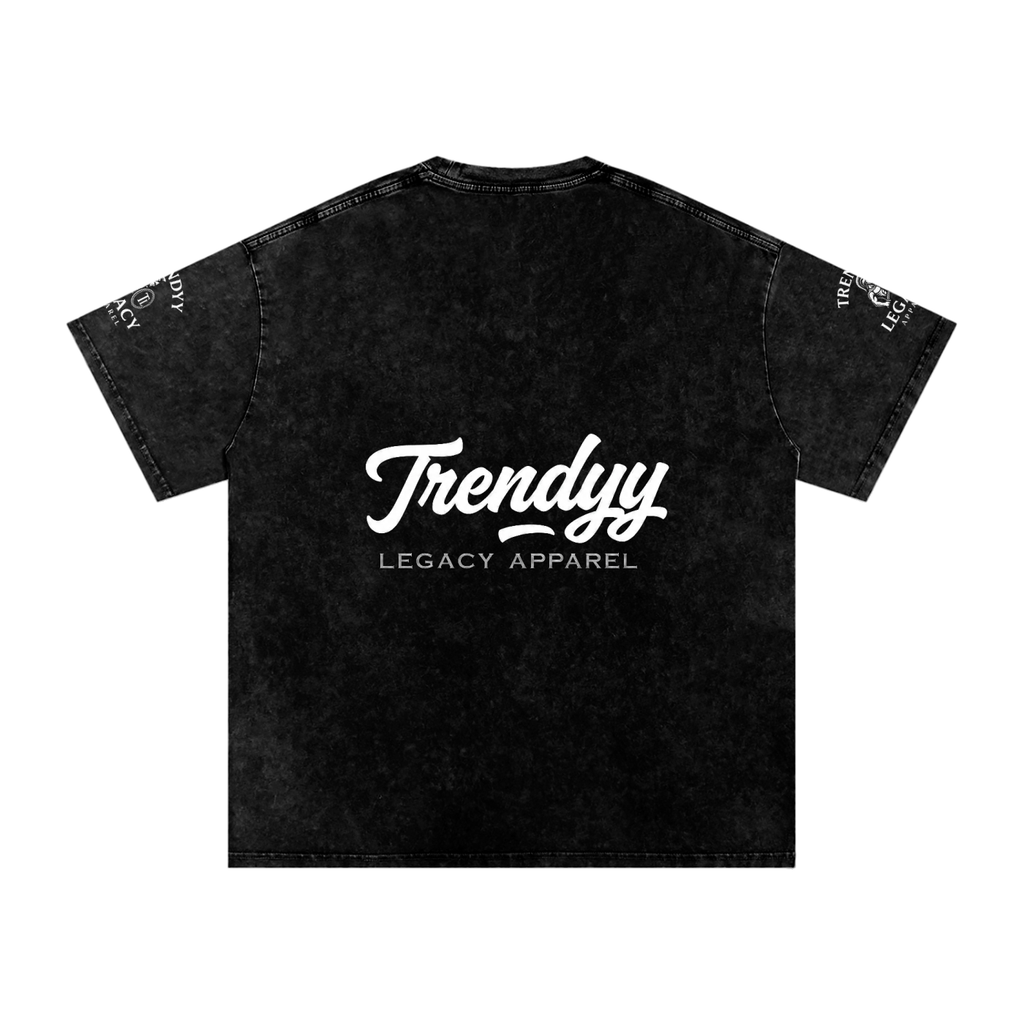 Snow Washed Oversized Cotton T-Shirt