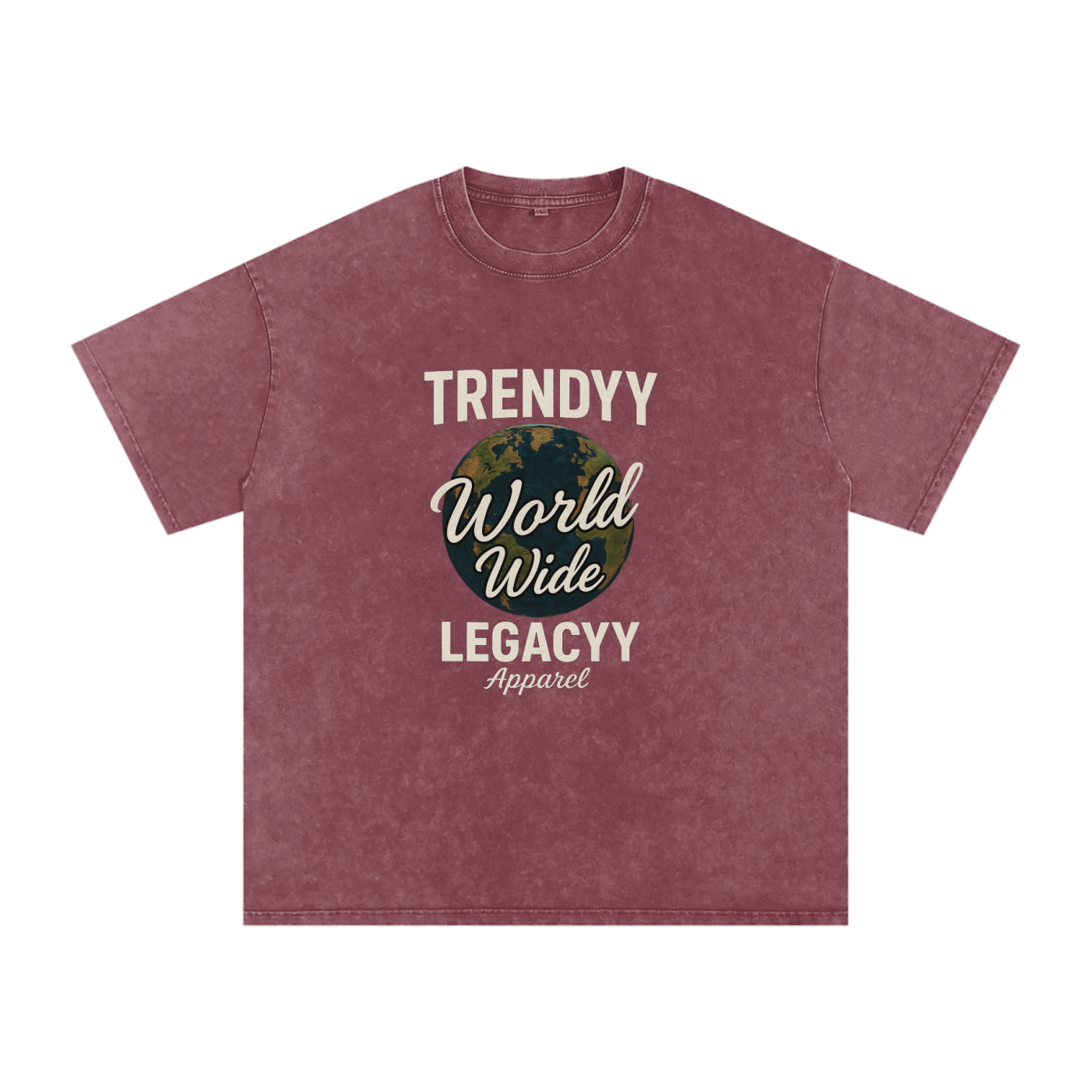 TLA “WorldWide” Snow Washed Oversized Cotton T-Shirt