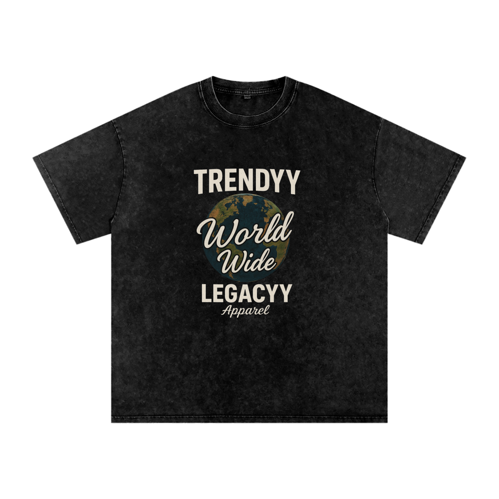 TLA “WorldWide” Snow Washed Oversized Cotton T-Shirt