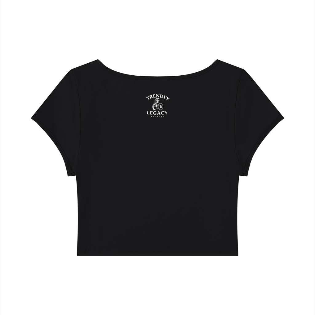 TLA Women's Slim Cap Sleeve Crop T-Shirt