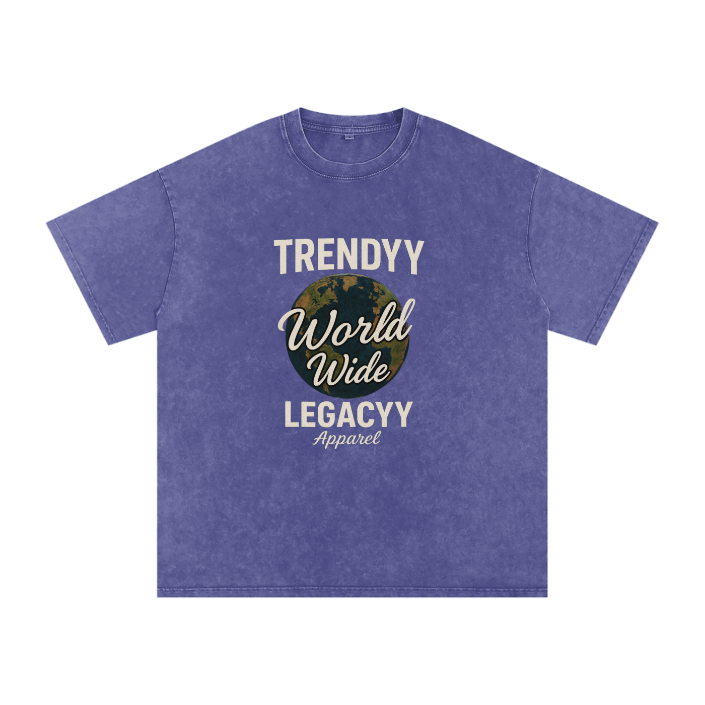 TLA “WorldWide” Snow Washed Oversized Cotton T-Shirt