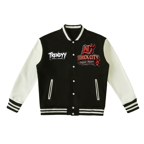 TLA BRICK CITY NEWARK Two-Tone Fleeced Varsity Jacket